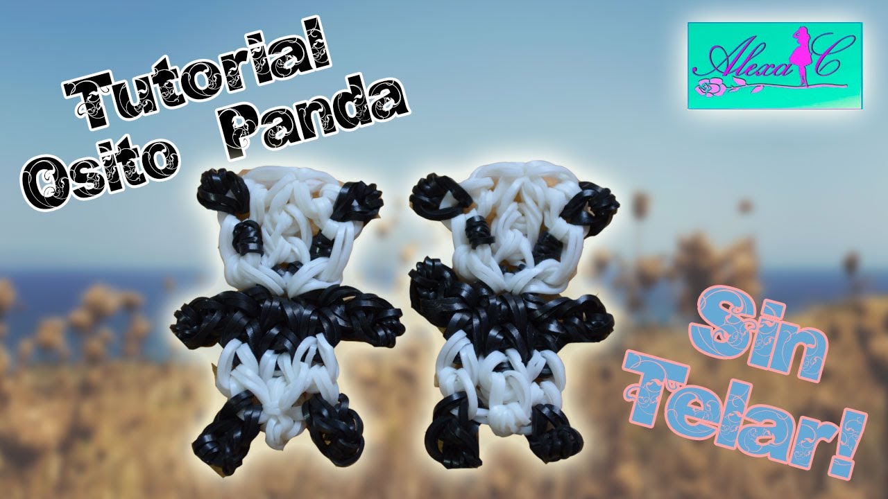 ♥ Tutorial: Osito Panda de gomitas (sin telar) ♥
