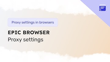 Setting up a proxy in Epic Privacy Browser