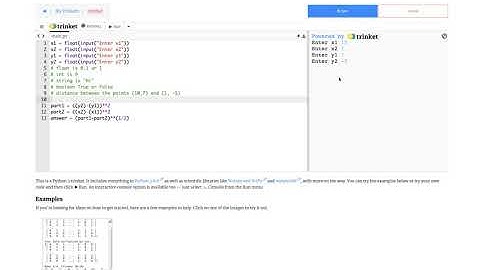 Distance Formula in Maths using Python