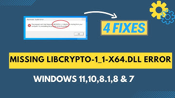 How to fix LIBCRYPTO-1_1-X64.DLL missing error | 4 Fixes | LIBCRYPTO-1_1-X64.DLL not found