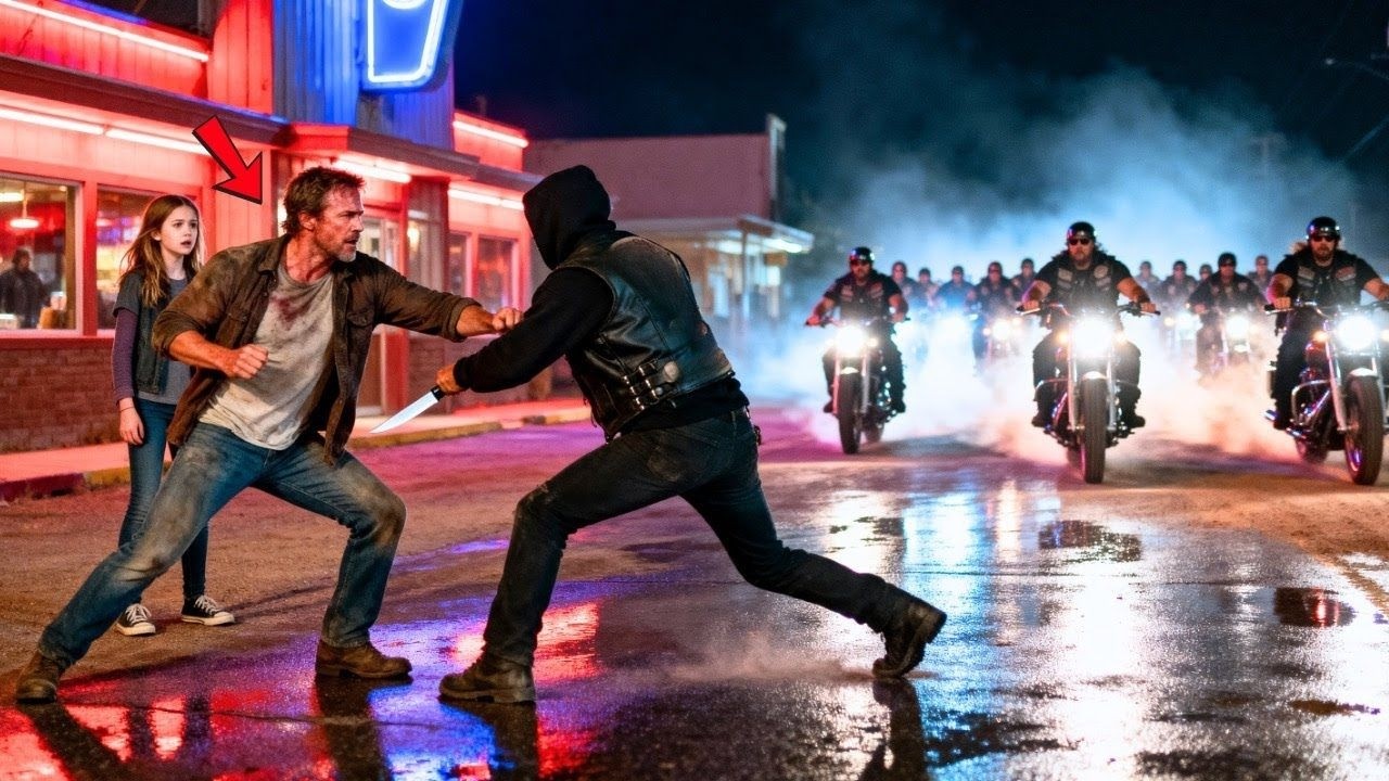 Single Dad of Six Took a Knife For a Hells Angels’ Daughter — Overnight, Every Biker Swore Loyalty..