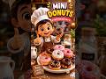 Mini Donuts 🍩 | Tiny Chef Makes Chocolate Donuts | Satisfying Mini Cooking #Shorts #viral #cook