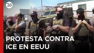 🇺🇸 PROTESTA CONTRA ICE EN EEUU | Incidentes en Newark en las afueras de un centro de detención