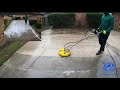 Pressure washing extremely dirty driveway in the rain really satisfying