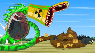 Rescue GODZILLA & KONG From RADIATION PYTHON: A Journey Inside Body? | Godzilla & PYTHON CARTOON