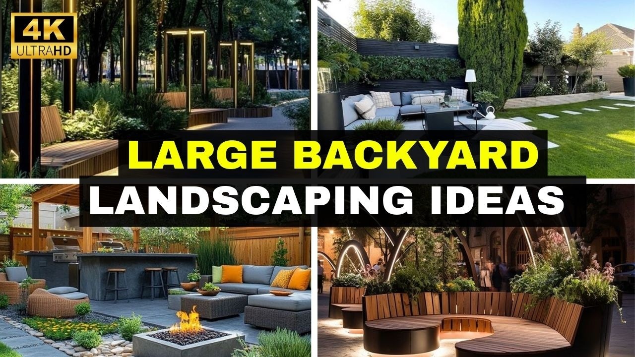 99+ Large Backyard Landscaping Ideas | Big Yard Design Tips (Budget-Friendly + Modern)