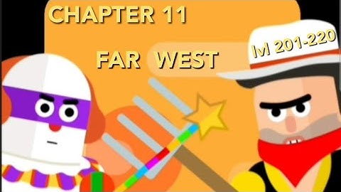 Mr ninja Far West (levels 201-220 walkthrough) skin clown / rainbow wand weapon /chapter 11 gameplay