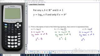 EL.2 Notes Part 1 - Exponential Equations and Logarithms