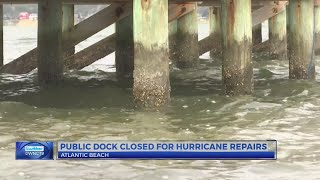Public dock closed for hurricane repairs