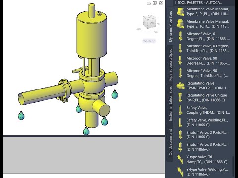 Mixproof valve for Autocad Plant 3D  - Python scripted
