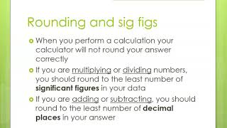 Rounding and significant figures
