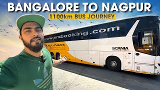1100 km Bus journey in Scania Bus From Bangalore to Nagpur