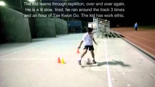 Evan San 9Yrs 10Mos Left Foot Strike Wall Workout, He Is Right Footed