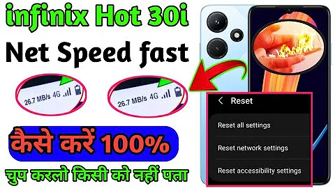 infinix Hot 30i Net speed fast kese karain || How to fast net speed infinix Hot 30i