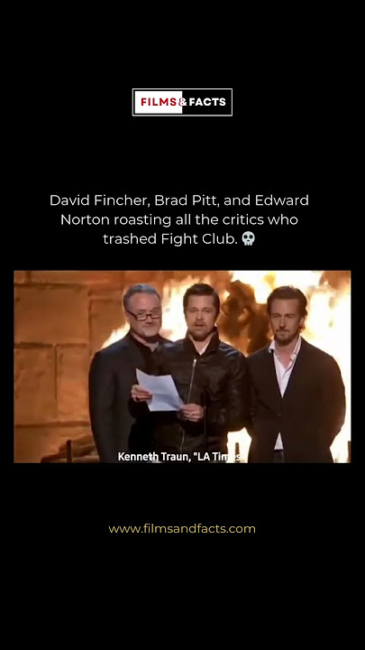 David Fincher, Brad Pitt, and Edward Norton Clap Back at Critics Who Slammed Fight Club Disclaimer