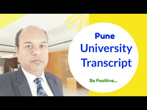 How to apply for transcript in Pune University