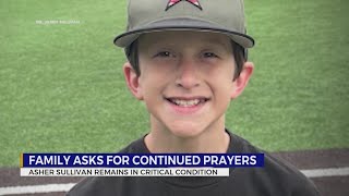 Asher Sullivan's family asking for continued prayers