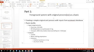 openLCA lessons-Part1: Create a process from scratch