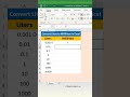 Easy way to convert liters to milliliters in excel excel shortshorts