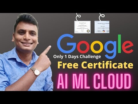 Google Free Training certificate Artificial intelligence machine learning Cloud Training Certificate