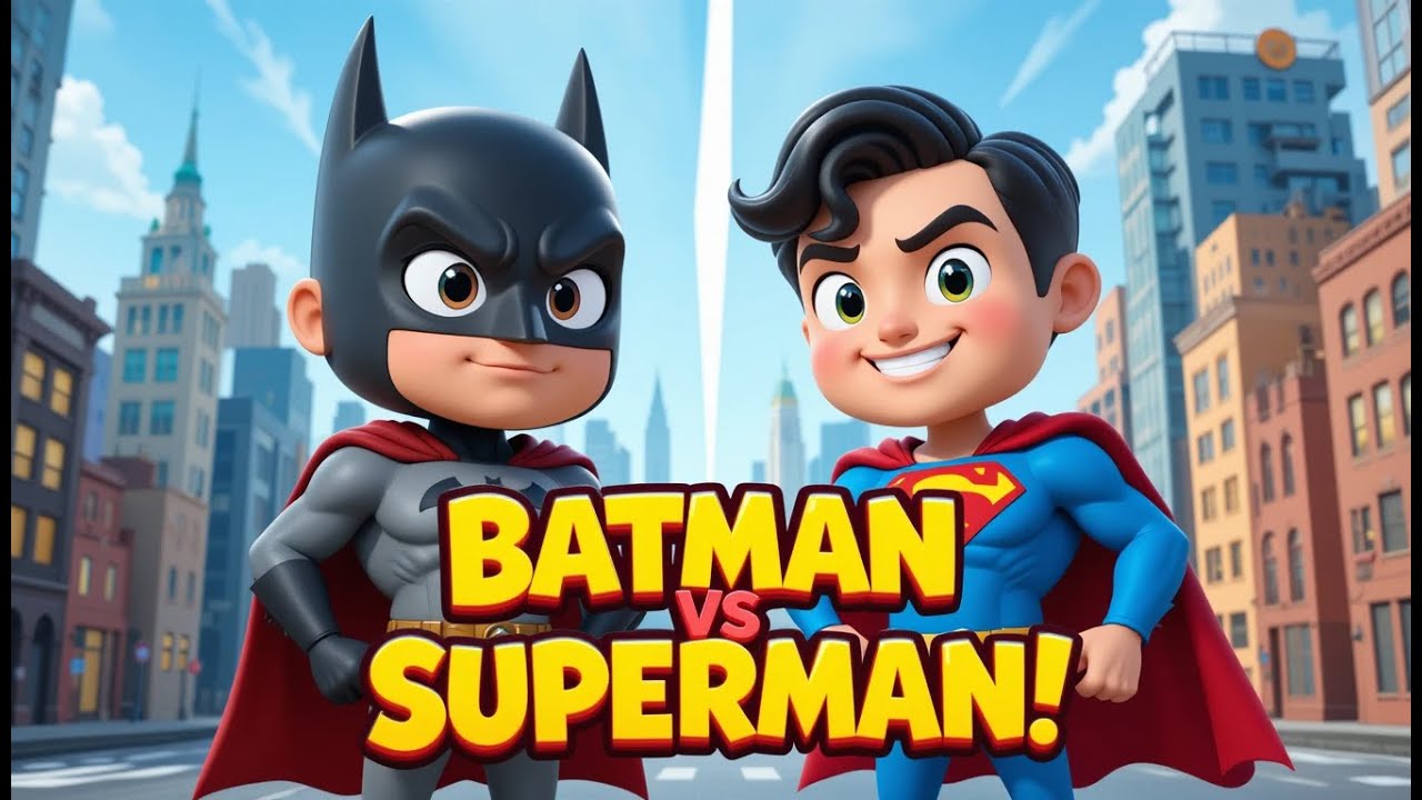 Batman vs. Superman | Fun Kids Rhyme & Superhero Song!