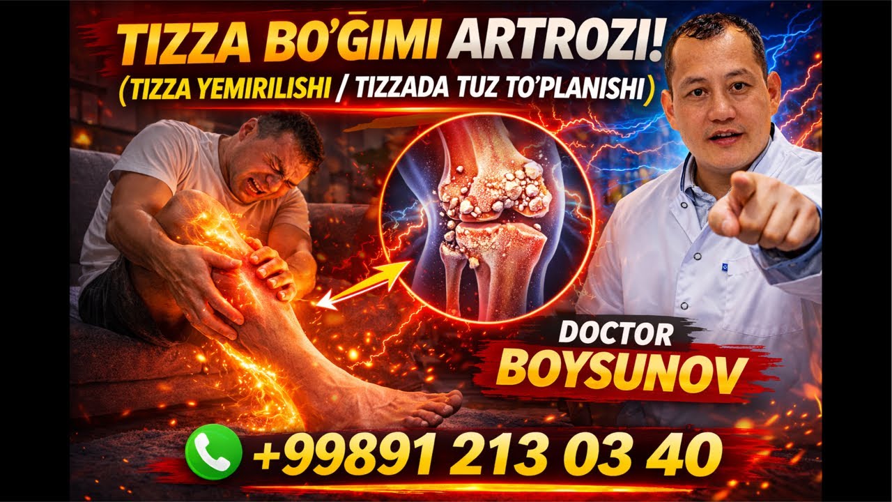 Tizza bo’g’imi artrozi sababalari, klinikasi, oldini olish va davolash.