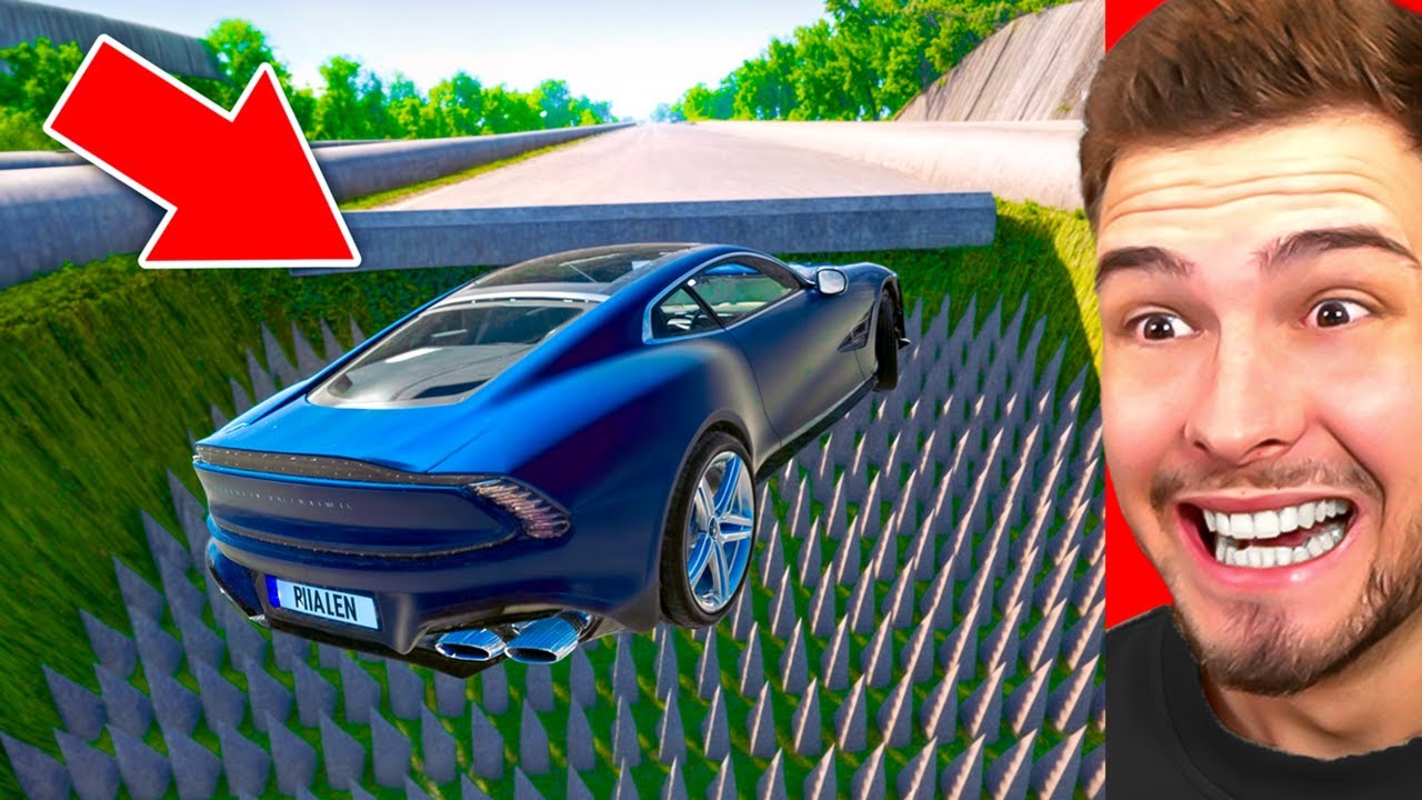 1000 SPIKES vs. SCHNELLE AUTOS! (BeamNG) - YouTube