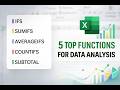 IFS, SUMIFS, AVERAGEIFS, COUNTIFS &amp; SUBTOTAL in Excel | Data Analysis Functions