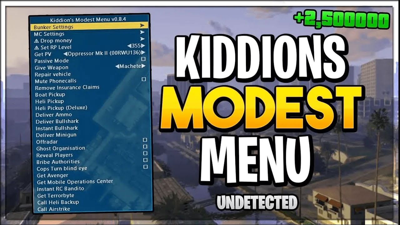 Best Gta.V online mod menu kiddion 2022 undetected ( no virus, undetected) cz/sk