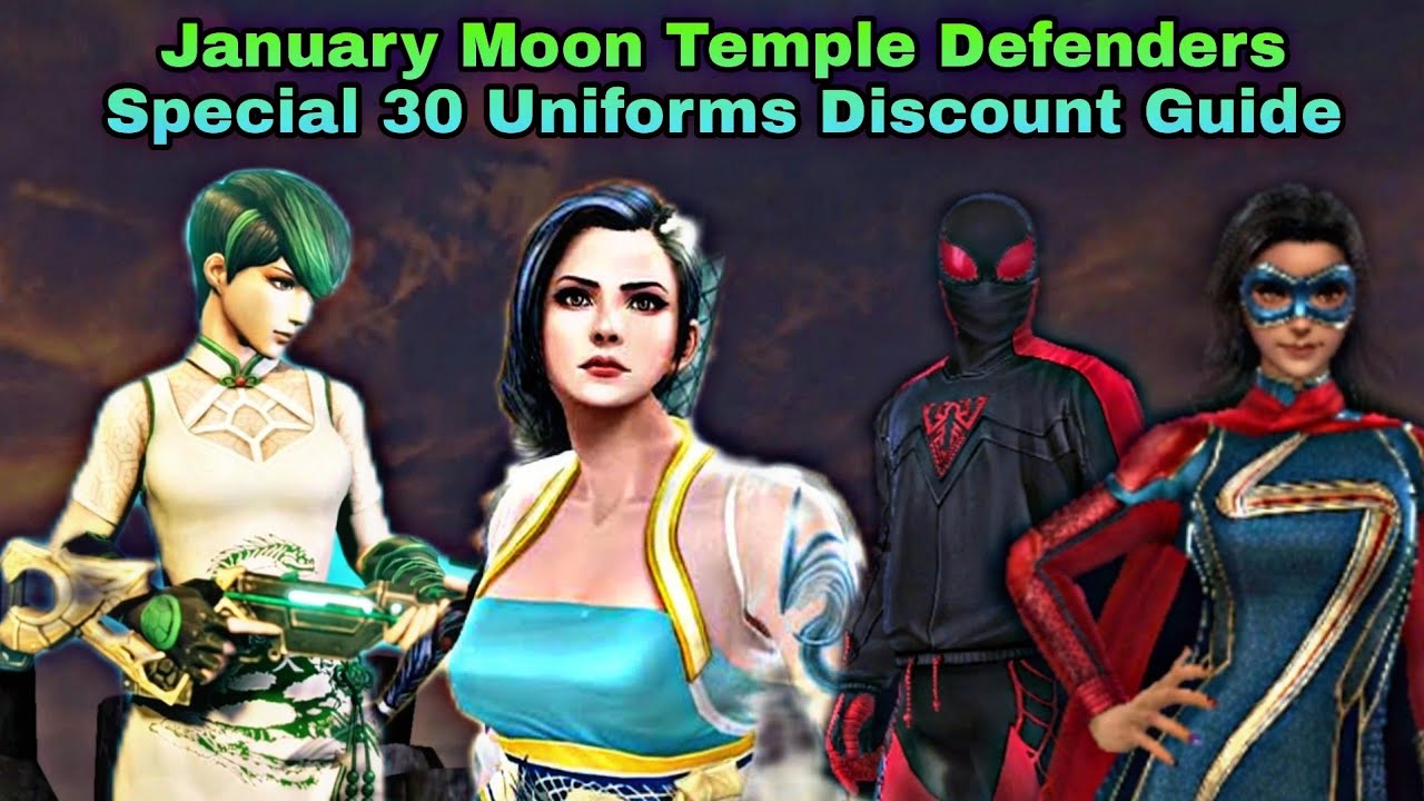 January Moon Temple Defenders Special 30 Uniforms Discount Guide - Marvel Future Fight