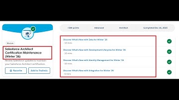 Salesforce Architect Certification Maintenance (Winter 