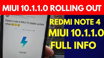 Good news for Redmi note 4 users| miui 10.1.1.0 stable update Released for Redmi note 4| miui 10.1.1