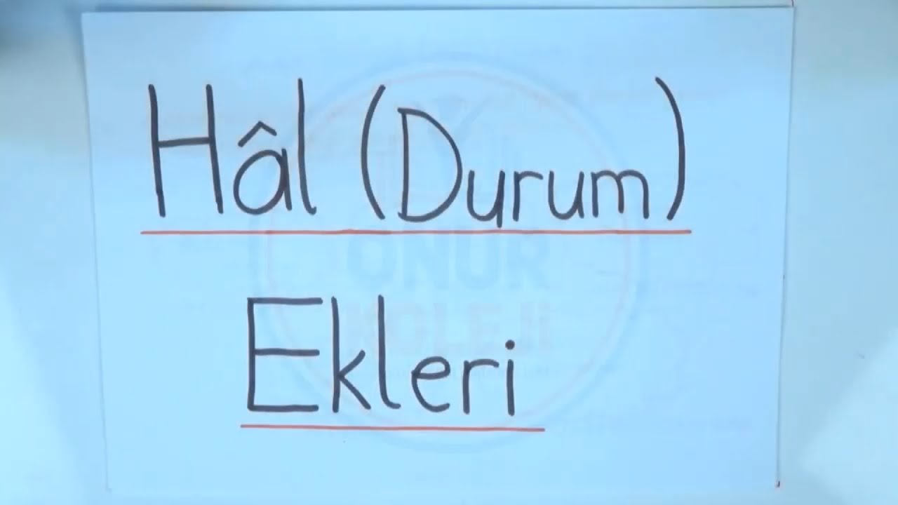 4. Sınıf Türkçe - Hal (Durum) Ekleri