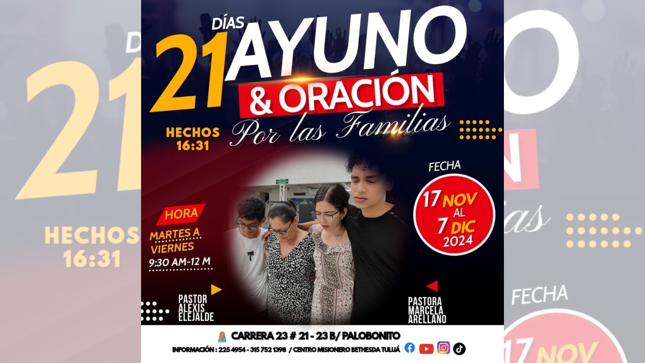 🔴21 Días de Ayuno & Oración por las Familias (Día 4) | Miércoles 20 ...