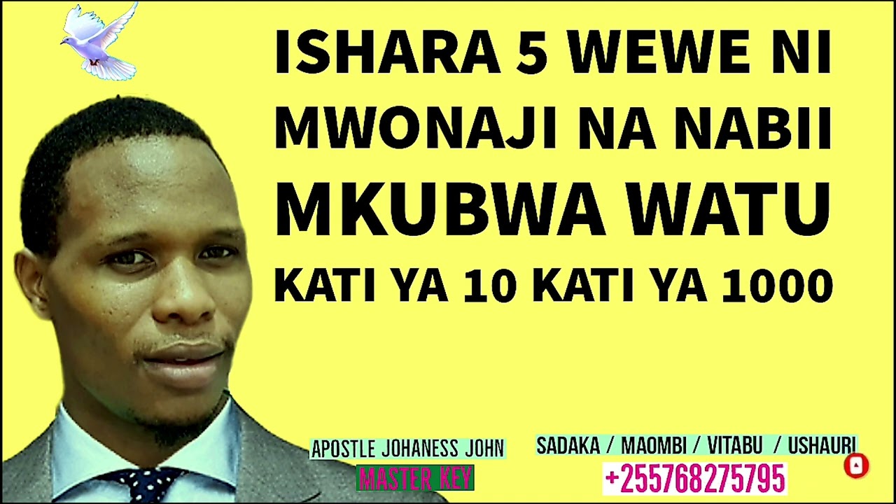 ISHARA 5 WEWE NI MWONAJI NA NABII MKUBWA ISHARA HIZI ZITAWATOKEA WATU 10 KATI YA 1000 #2024.
