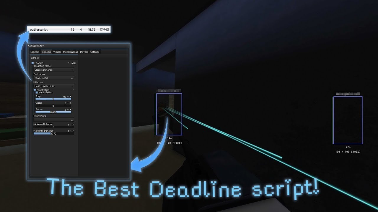 THE BEST Deadline Script! ESP, LEGIT, RAGE! - YouTube