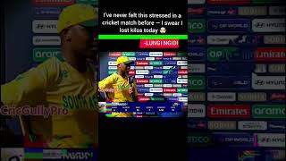 Lungi Ngidi On Yesterday Game 🥶 #lungingidi #savsafg