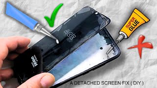 How to Glue the Smartphone SCREEN That Detached From its Frame After the Phone Fell