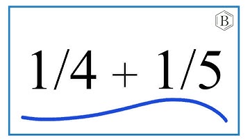 How to Add 1/4 + 1/5 (1/4 Plus 1/5)