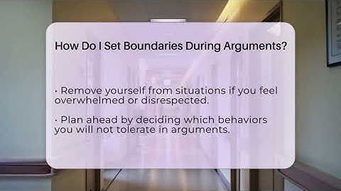 How Do I Set Boundaries During Arguments? - Inside Body Image