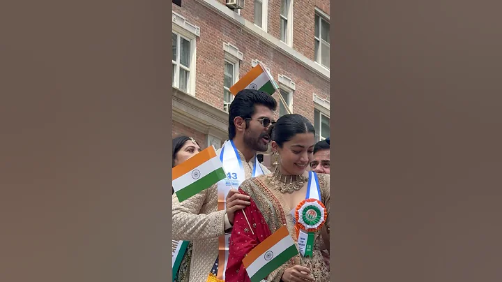 Rashmika Mandanna & Vijay Deverakonda India Day Parade New York 2025 #shorts #shortfeed #bollywood