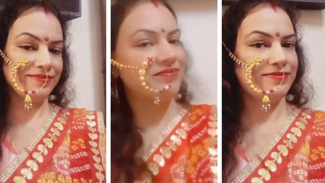 Bridal Gold Nath design/Bridal nathiya design/nose ring/ - YouTube