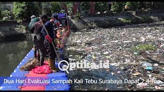 DUA HARI TRASHBARRIER KALI TEBU SUDAH DAPAT 2,4 TON SAMPAH