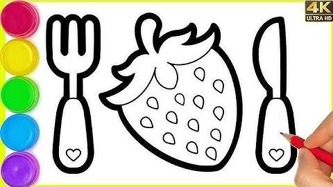 How To Draw A Strawberry Step By Step Strawberry Drawing Easy