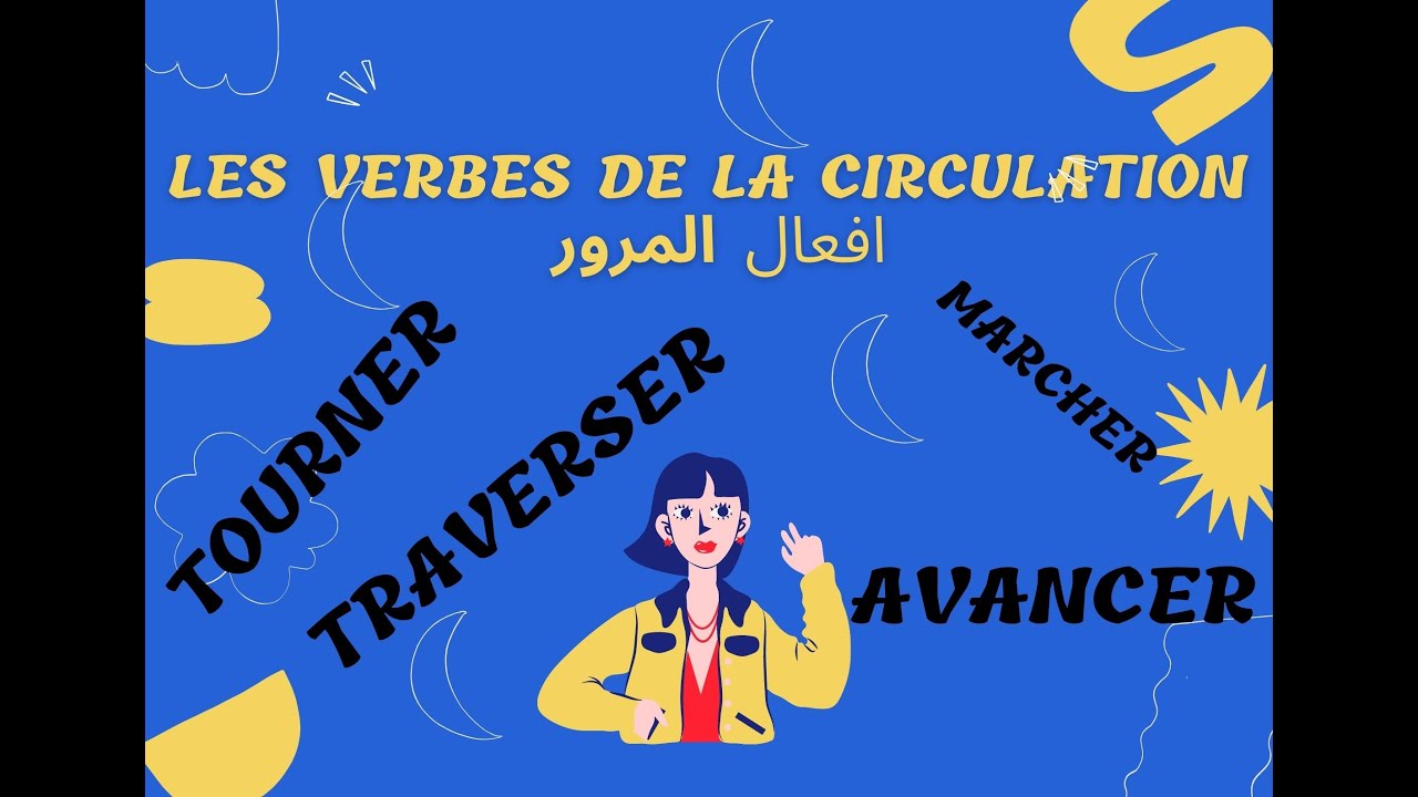 تانيه ثانوى افعال المرور les verbes de la circulation بالاضافة للاسئلة علي النظام الجديد