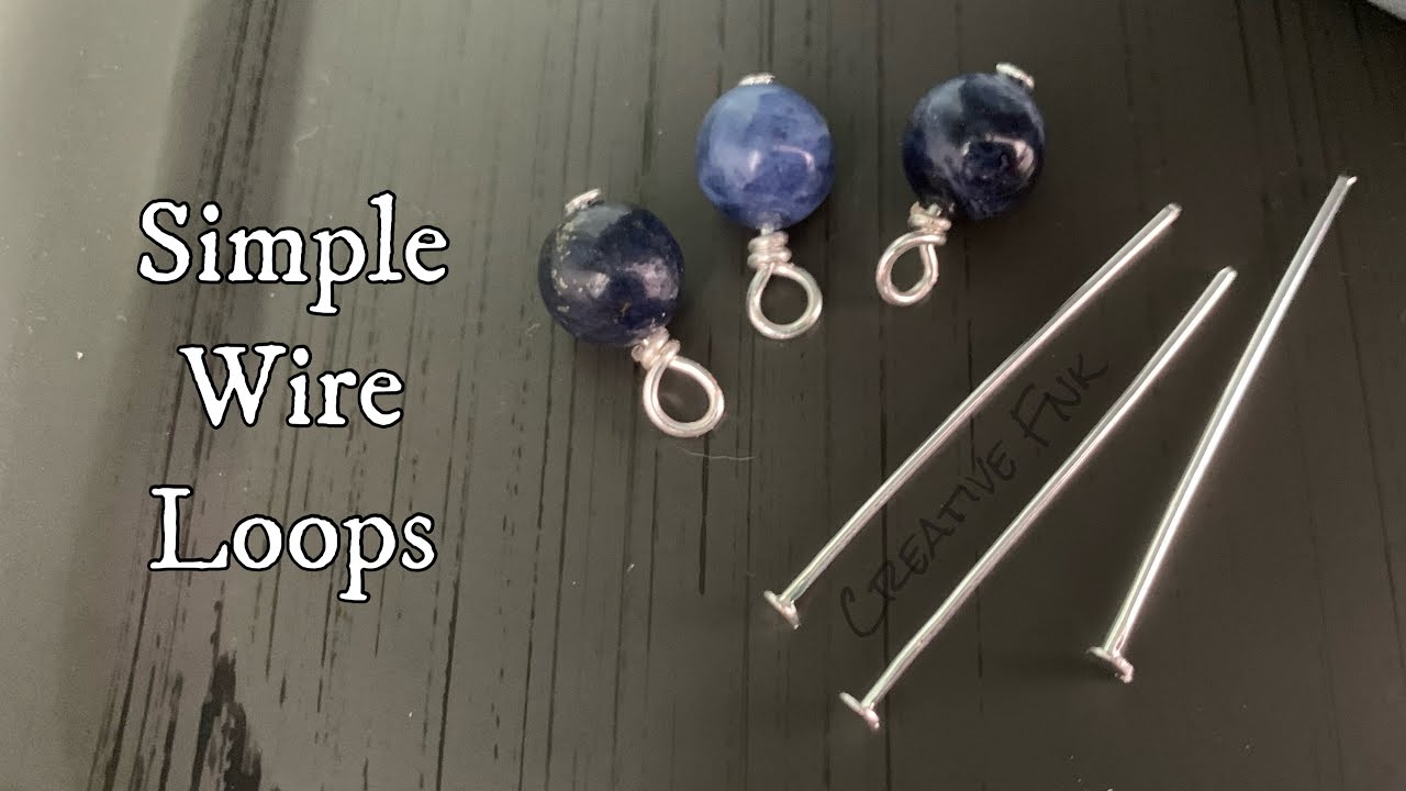 Simple wire loops/charms - head pin wire wrapped bead charm - YouTube
