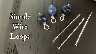 Simple wire loops/charms - head pin wire wrapped bead charm