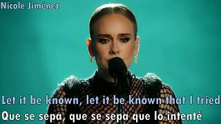 Adele - To be loved - Letra en inglés y español