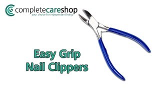 Easy grip nail clippers:
https://www.completecareshop.co.uk/personal-care/personal-grooming/easy-grip-nail-clippers
featuring an angled blade that gives a mu...