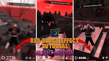 RED BLACK EFFECT QUALITY editing tutorial | Freefire 4K Quality in Alightmotion